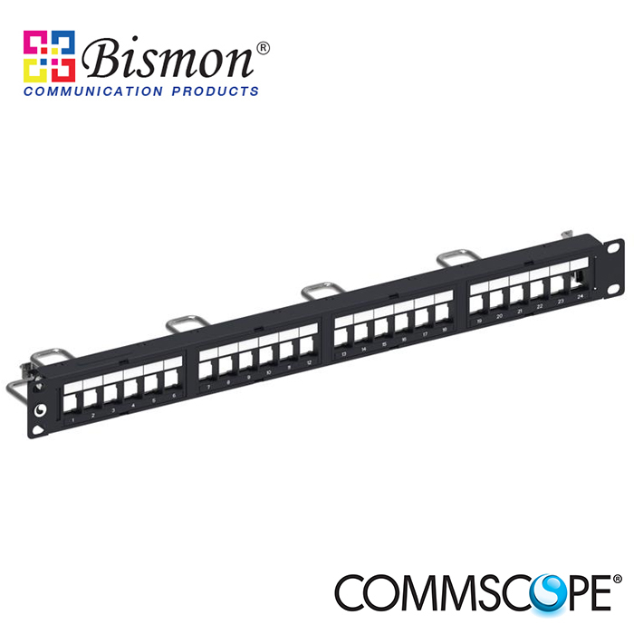 Commscope-24P-Unload-1U-Patch-Panel-Cat6-6A-Without-jack